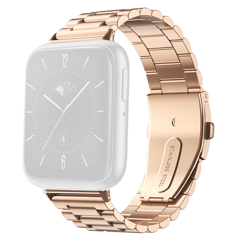 For Oppo Watch 3 Three Beads Smart Watch Band Replacement Metal Wrist Strap with Folding Clasp For Oppo Watch 3 Three Beads Smart Watch Band Replacement Metal Wrist Strap with Folding Clasp